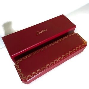 Authentic Cartier Red and Gold Jewelry/watch Box